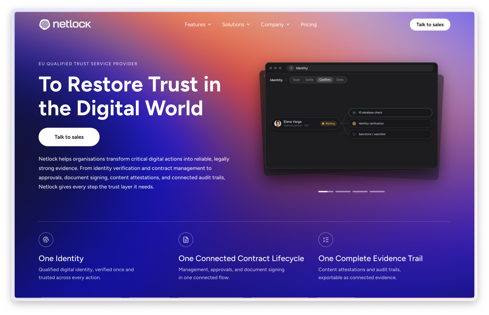 Netlock product UI